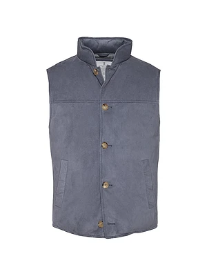 Suede Down Vest