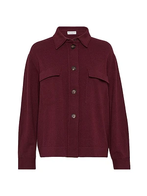 Virgin Wool, Cashmere and Silk Knit Shirt