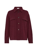 Virgin Wool, Cashmere and Silk Knit Shirt