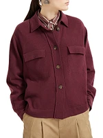 Virgin Wool, Cashmere and Silk Knit Shirt