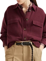 Virgin Wool, Cashmere and Silk Knit Shirt