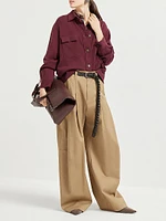Virgin Wool, Cashmere and Silk Knit Shirt