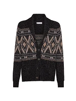Geometric Jacquard Cardigan