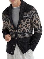 Geometric Jacquard Cardigan