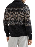 Geometric Jacquard Cardigan