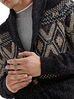 Geometric Jacquard Cardigan