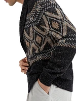 Geometric Jacquard Cardigan