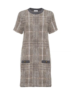 Mohair, Virgin Wool and Cashmere Jacquard Knit Dress