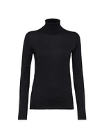 Sparkling Cashmere and Silk Lightweight Turtleneck Sweater