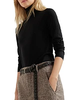 Sparkling Cashmere and Silk Lightweight Turtleneck Sweater