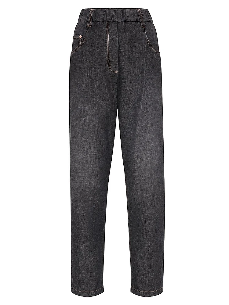 Lightweight Denim Five Pocket Jeans