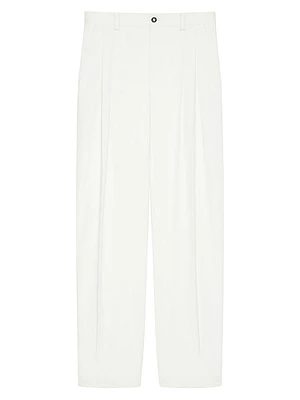 Two-Pleated Pants Cotton