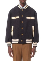 Cotton Tweed Bomber Jacket