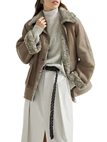Fuzzy Shearling Outerwear Jacket