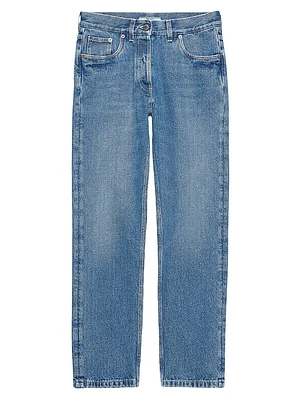 Straight-Leg Denim Jeans