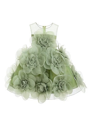Little Girl's Floral Blooming Flowers Dress