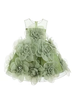 Little Girl's Floral Blooming Flowers Dress