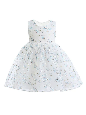 Baby Girl's Floral Print Bow Dress
