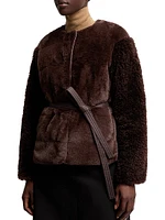 Jouillat Puffer Jacket Faux Fur and Teddy