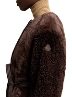 Jouillat Puffer Jacket Faux Fur and Teddy