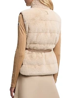 Joui Puffer Vest Faux Fur and Teddy