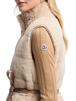 Joui Puffer Vest Faux Fur and Teddy