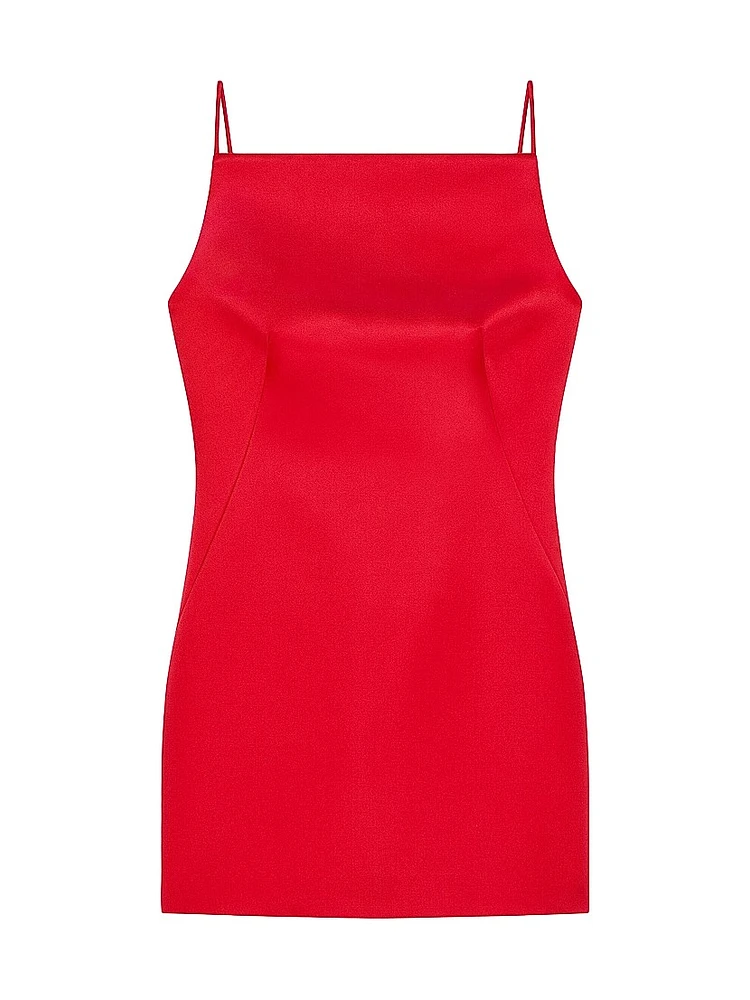 Mini Straps Dress Satin