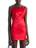 Mini Straps Dress Satin