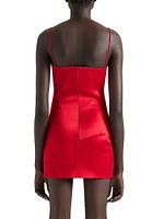 Mini Straps Dress Satin