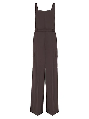 Tropical Luxury Wool Jumpsuit with Monili