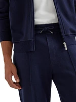 Cotton Blend French Terry Double Cloth Trousers
