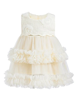 Baby Girl's Flower Layered Tulle Dress