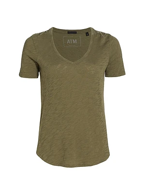Slub Jersey V-Neck Tee