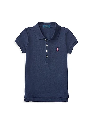 Little Girl's & Stretch Cotton Polo Shirt