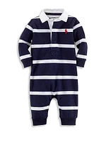 Baby Boy's Cotton Rugby Coverall