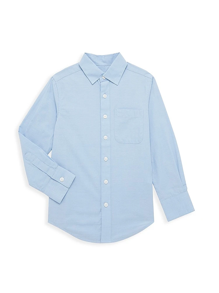 Little Boy's & Pindot Casual Cotton Button-Down Shirt
