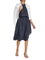 Audrey Blouson Midi-Dress