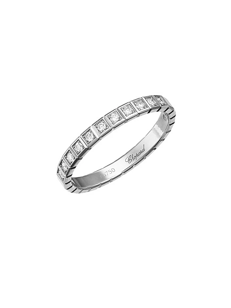 Ice Cube Diamond & 18K White Gold Ring