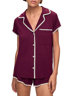 Frida 2-Piece Whip Stitch Pajama Set