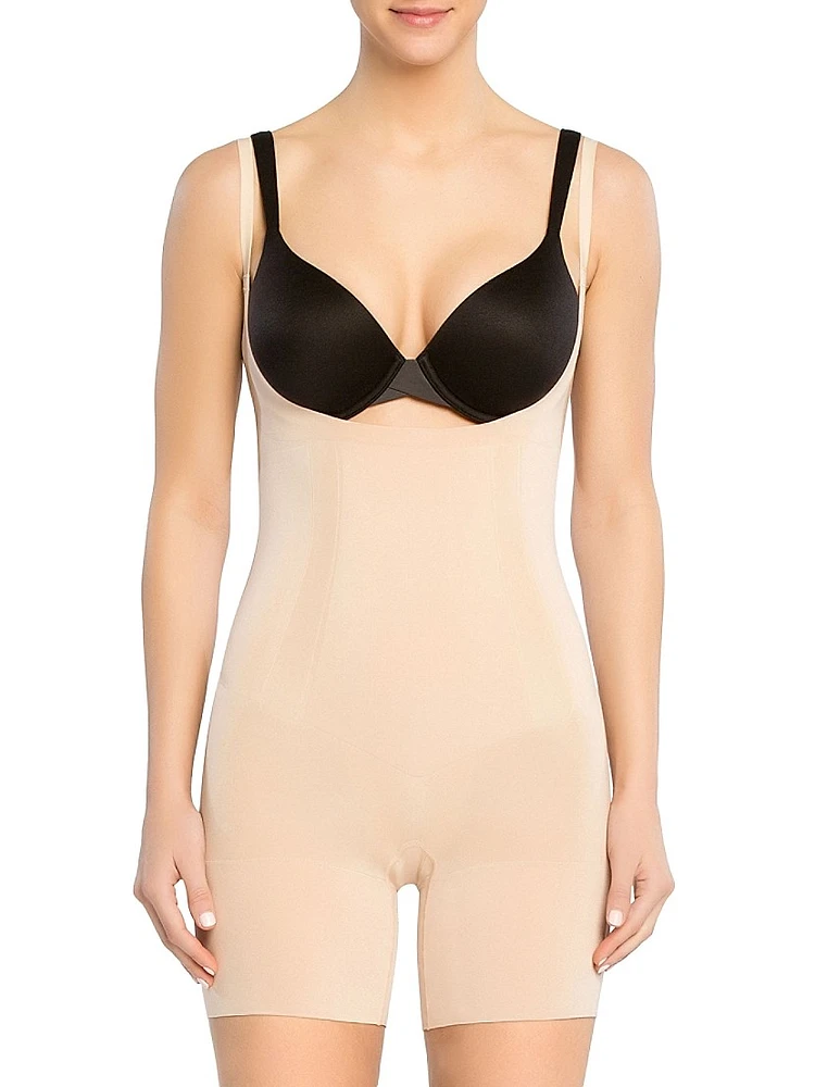Oncore Open Bust Mid-Thigh Bodysuit