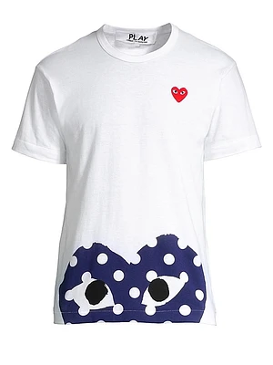 Half Polka Dot Graphic Tee