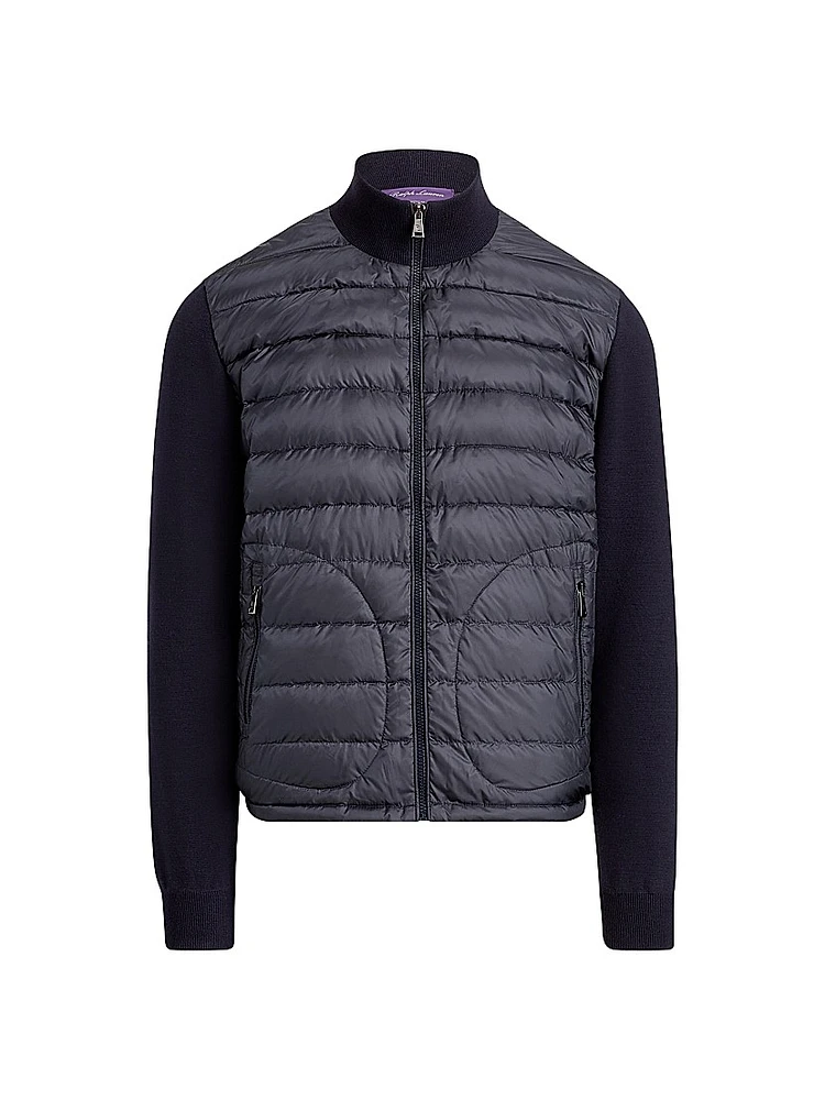 Hybrid Full-Zip Sweater-Jacket