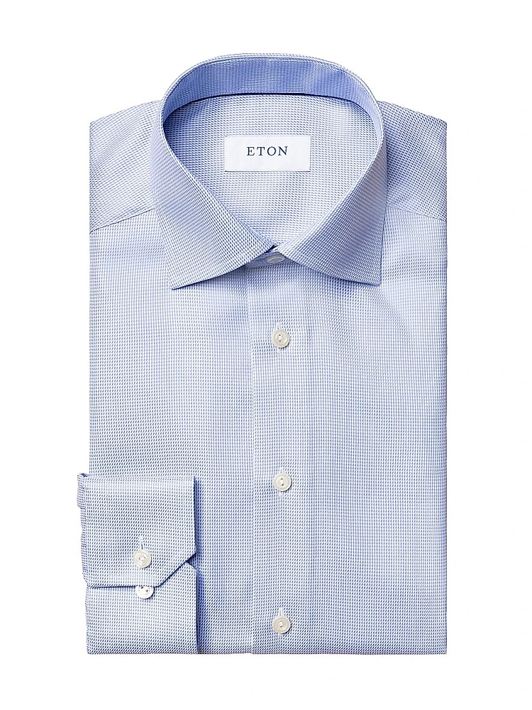 Contemporary-Fit Houndstooth Dress Shirt