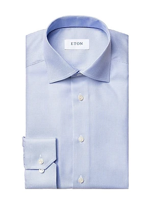 Contemporary-Fit Houndstooth Dress Shirt