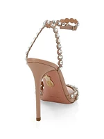 Tequila Crystal-Embellished Leather Sandals