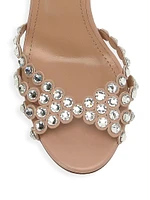 Tequila Crystal-Embellished Leather Sandals