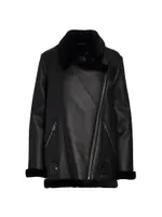Shearling Lamb & Nappa Leather Moto Jacket