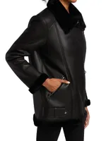 Shearling Lamb & Nappa Leather Moto Jacket