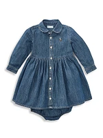 Baby Girl's Denim Shirtdress