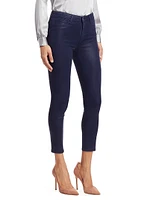 Margot High-Rise Ankle Skinny Coated Jeans